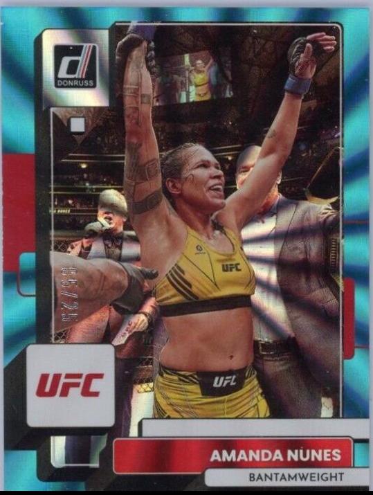 Amanda Nunes 2023 Panini Donruss UFC Base #146 Teal Laser