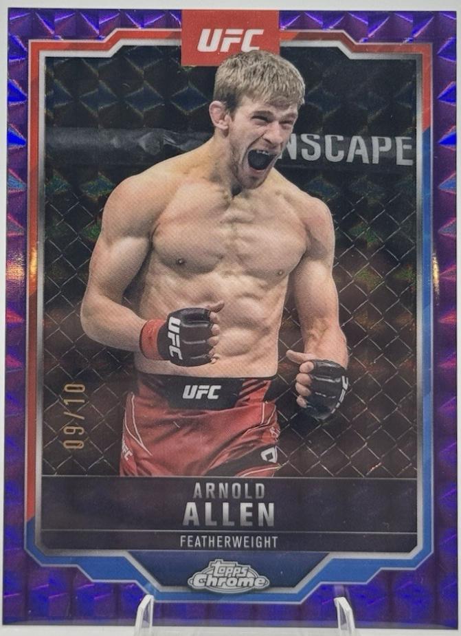 Arnold Allen 2025 Topps Chrome UFC Base #25 Black Refractor