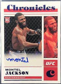 Montel Jackson 2023 Panini Chronicles UFC Chronicles Signatures #29 Blue