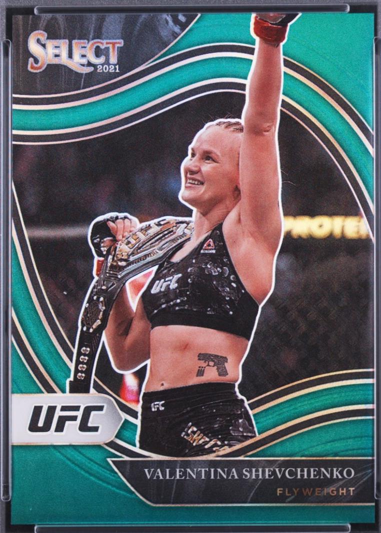 Valentina Shevchenko 2021 Panini Select UFC Octagonside #281 Green