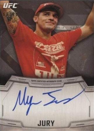 Myles Jury 2014 Topps UFC Knockout Autographs #KA-MJ Red