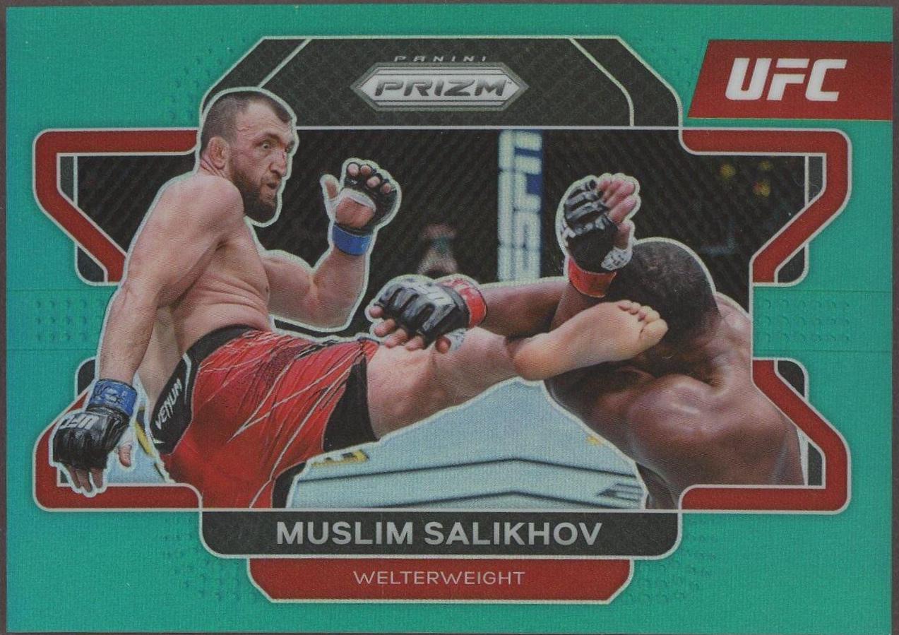 Muslim Salikhov 2022 Panini Prizm UFC Base #38 Teal
