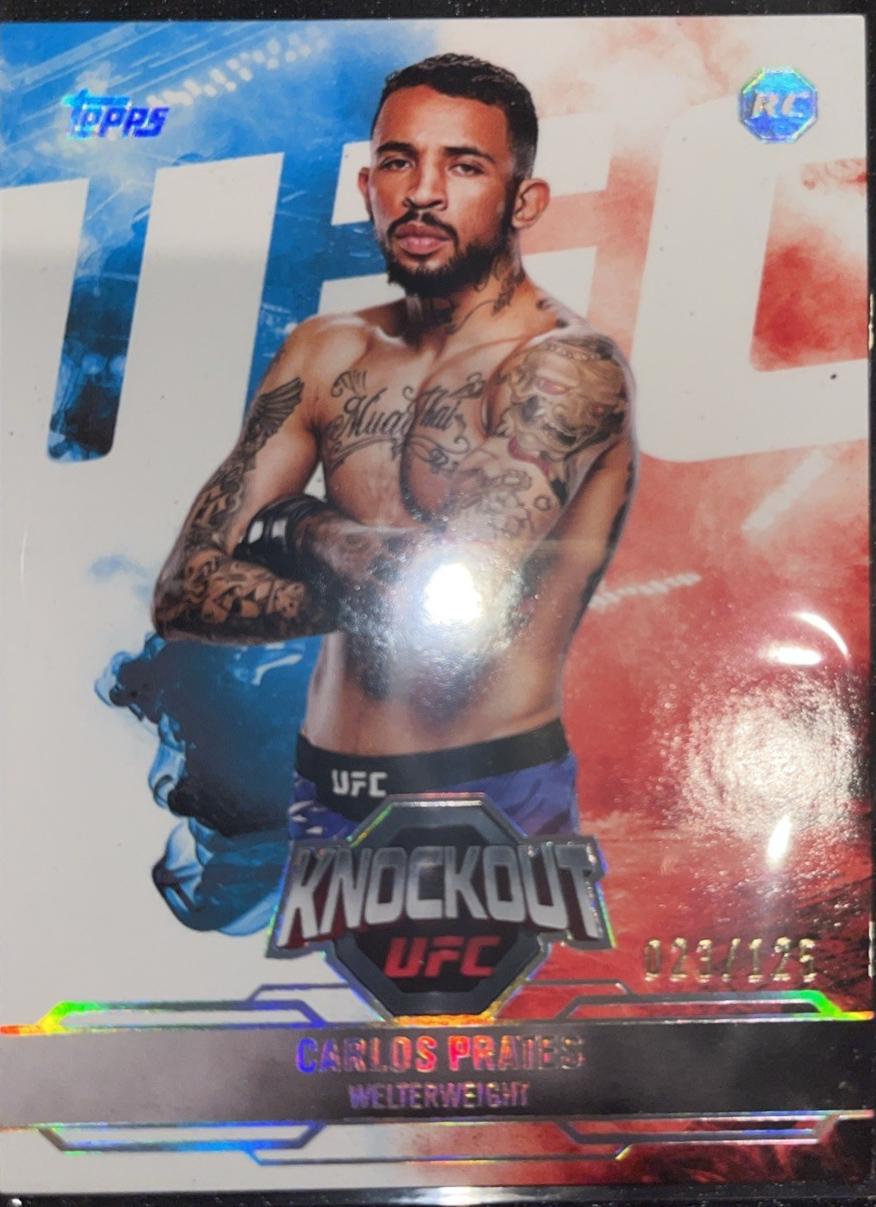 Carlos Prates 2025 Topps Knockout UFC Base #41 Holo Silver