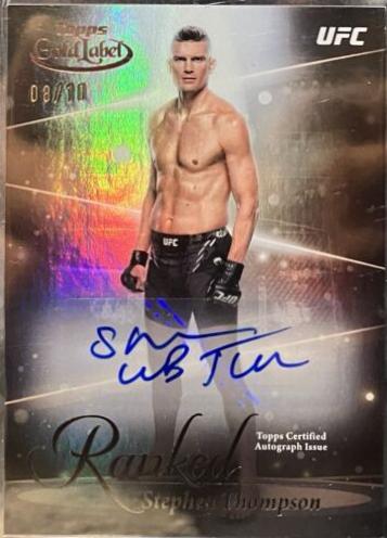Stephen Thompson 2024 Topps Gold Label UFC Ranked Ink #RIK-STH Black