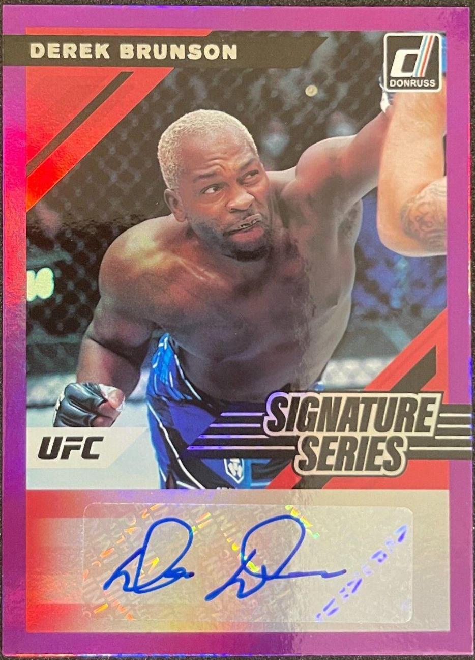 Derek Brunson 2022 Panini Donruss UFC Signature Series #58 Purple