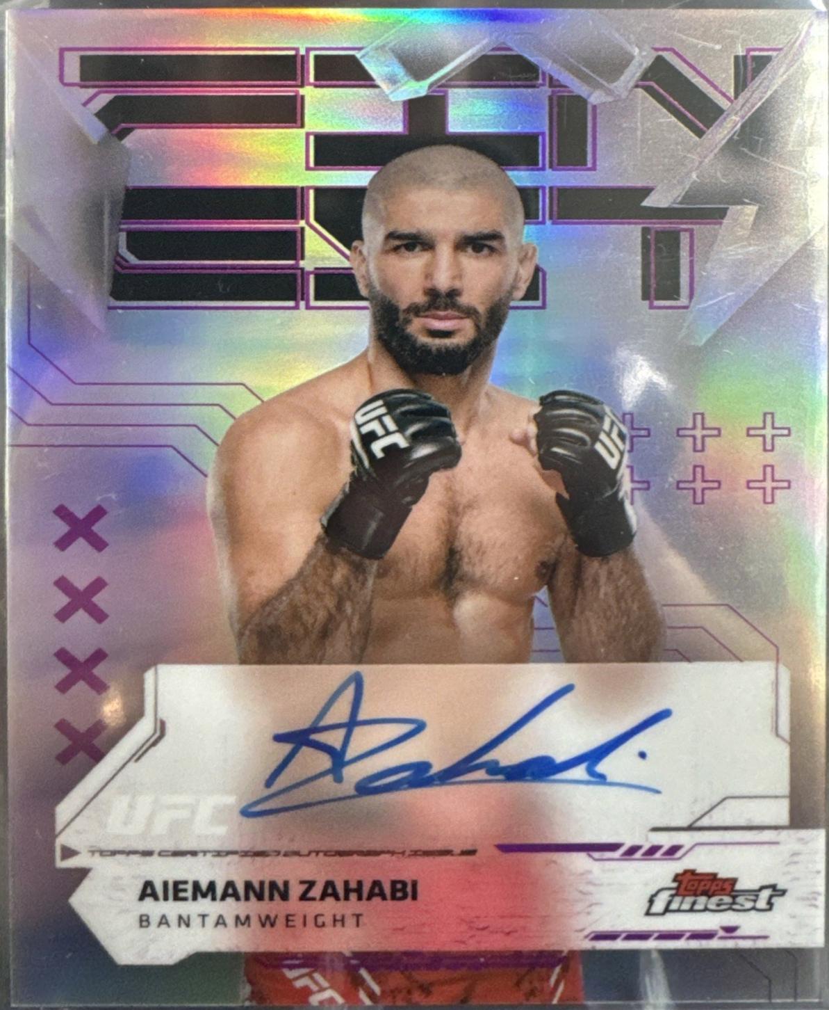 Aiemann Zahabi 2025 Topps Finest UFC Finest Autographs #FA-AZ Refractor