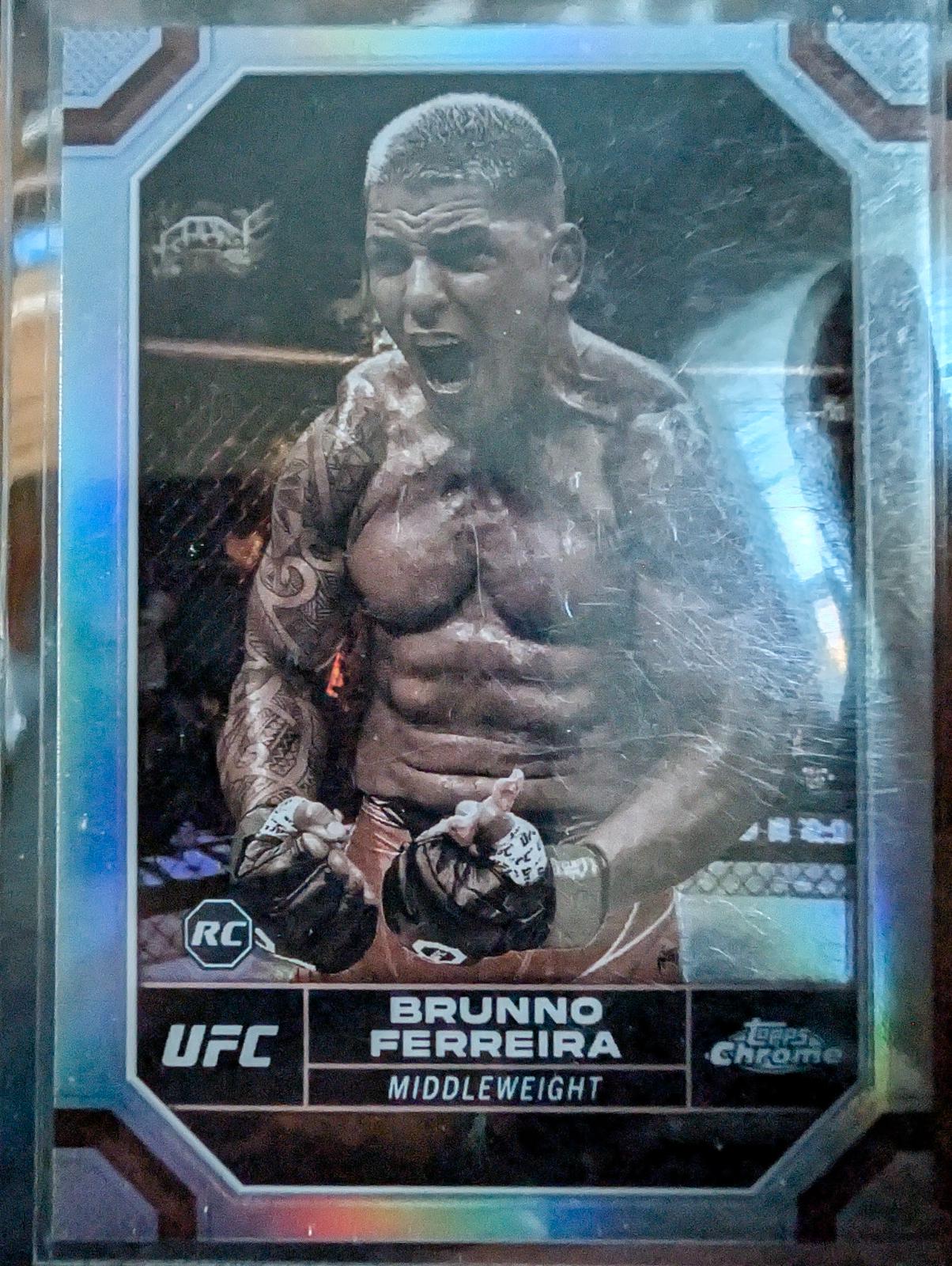 Brunno Ferreira 2024 Topps Chrome UFC Base #3 Sepia Refractor