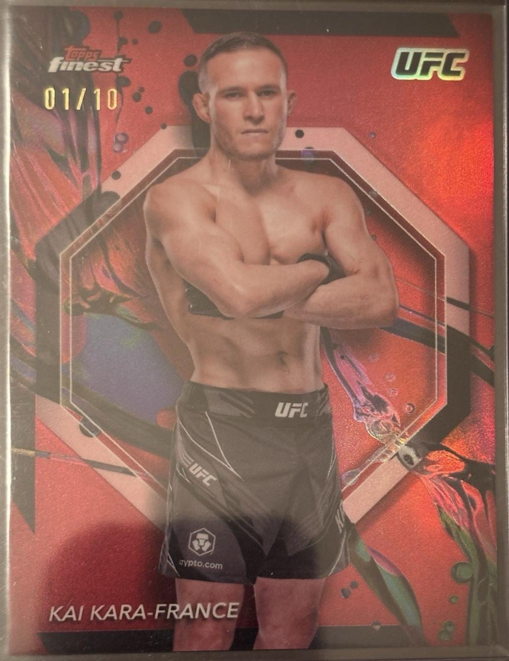 Kai Kara-France 2024 Topps Finest UFC Base Common #50 Red Refractor