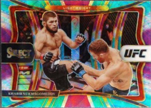 Khabib Nurmagomedov 2021 Panini Select UFC Premier Level #161 Tri Color