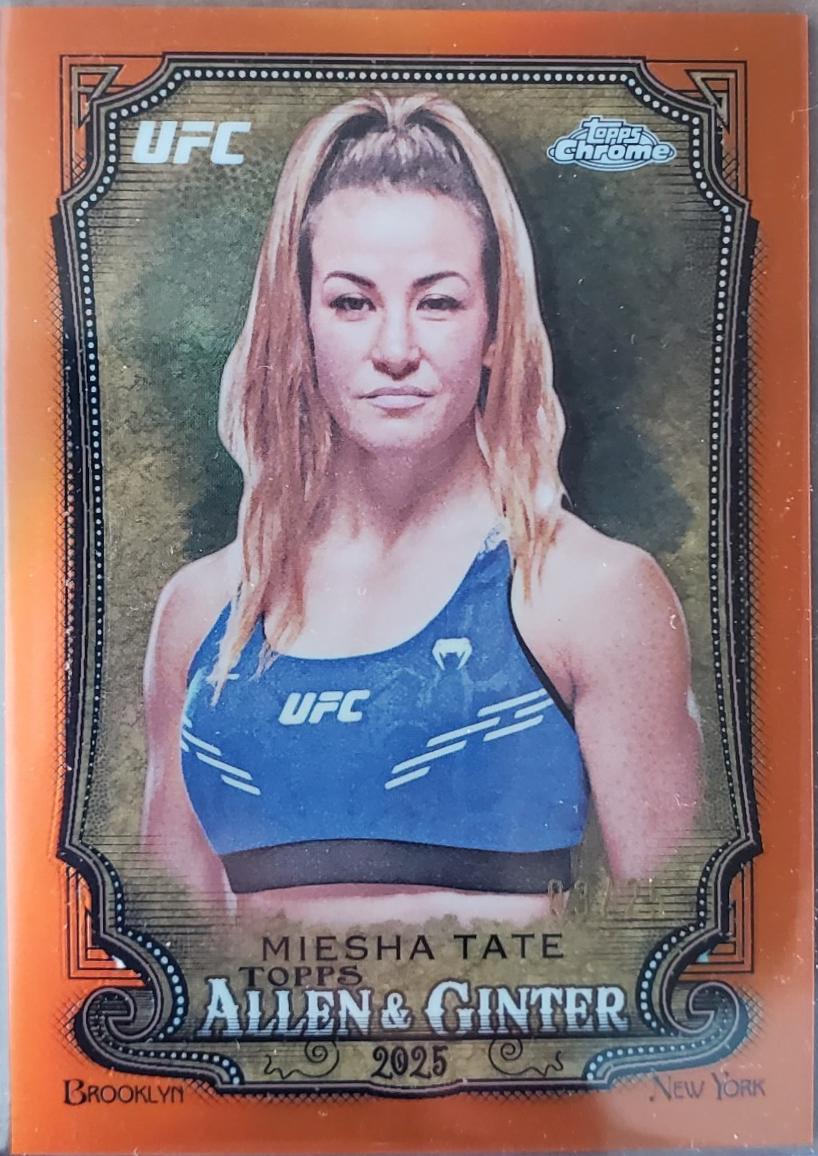Miesha Tate 2025 Topps Chrome UFC Allen & Ginter #AAG-6 Orange