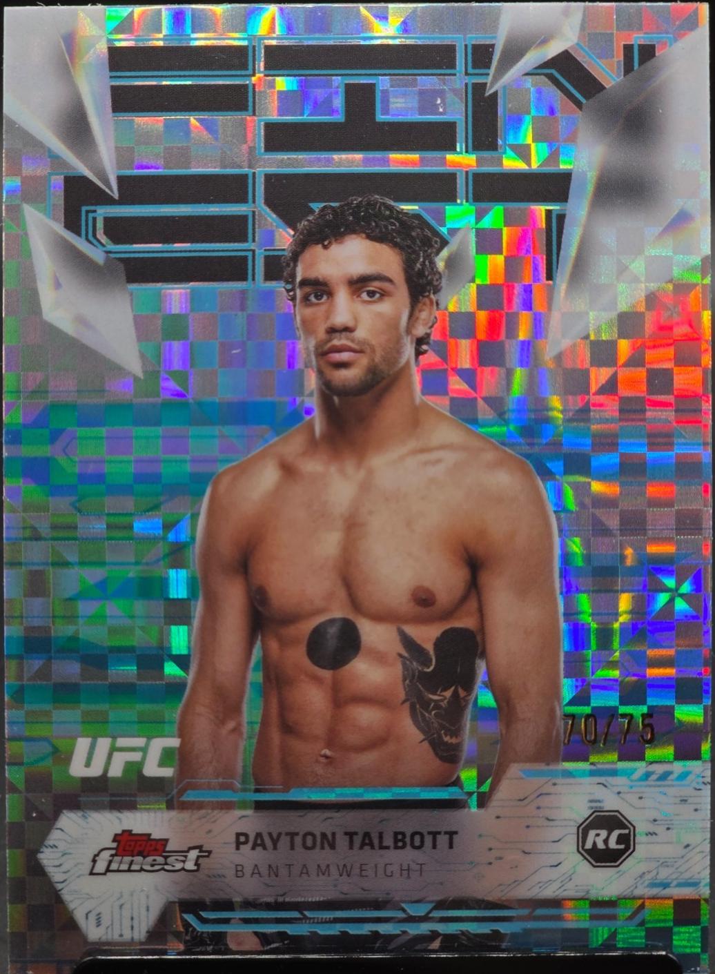 Payton Talbott 2025 Topps Finest UFC Base Uncommon #199 Blue Checkerboard Refractor