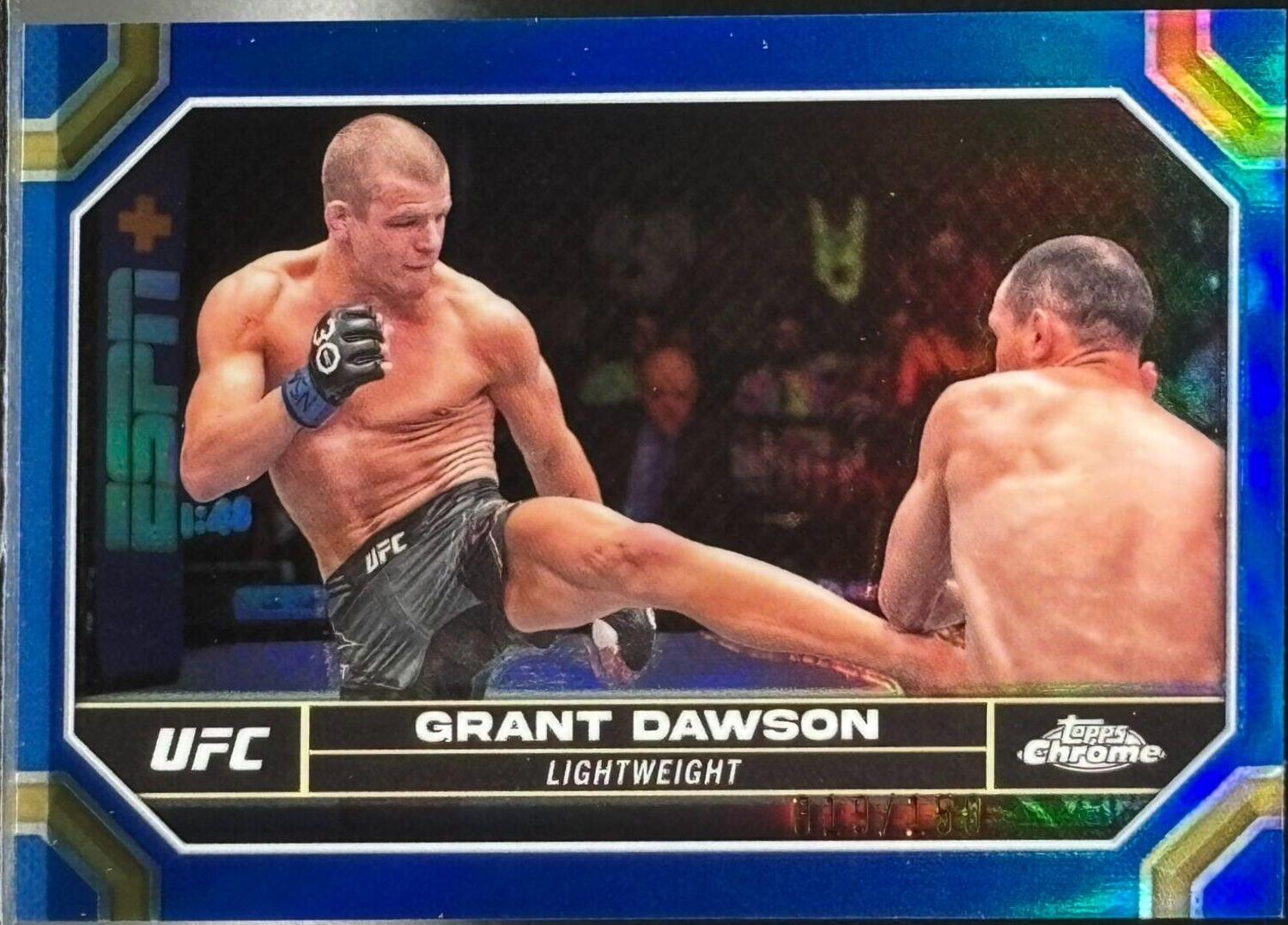 Grant Dawson 2024 Topps Chrome UFC Base #71 Blue Refractor