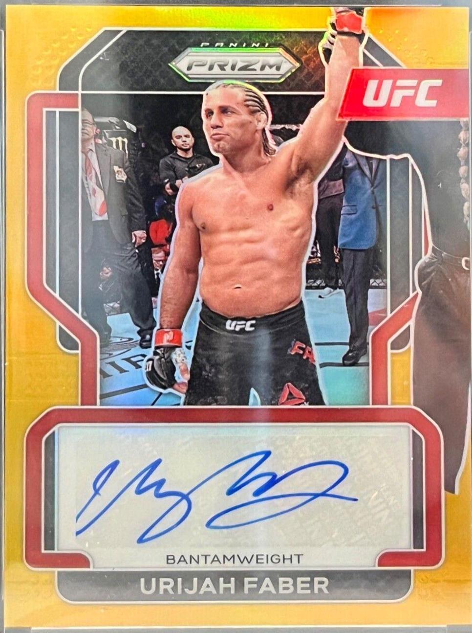 Urijah Faber 2022 Panini Prizm UFC Signatures #32 Gold
