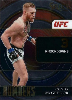 Conor McGregor 2022 Panini Select UFC Select Numbers #21 Gold Flash