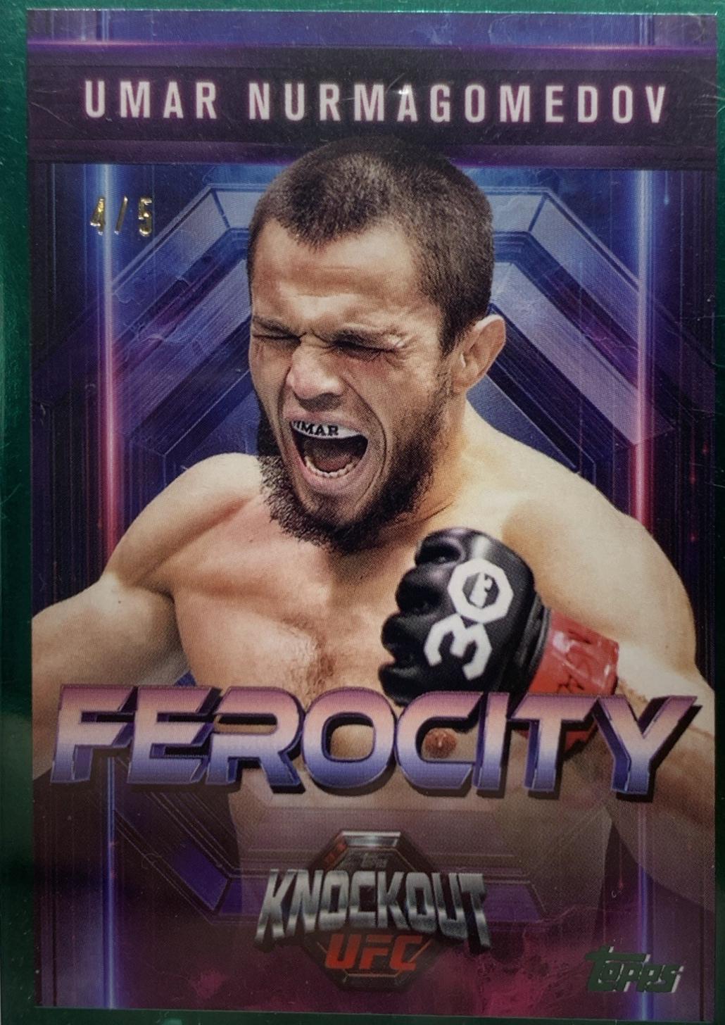 Umar Nurmagomedov 2025 Topps Knockout UFC Ferocity #FE-18 Emerald
