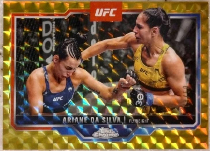 Ariane da Silva 2025 Topps Chrome UFC Base #165 Gold Geometric Refractor