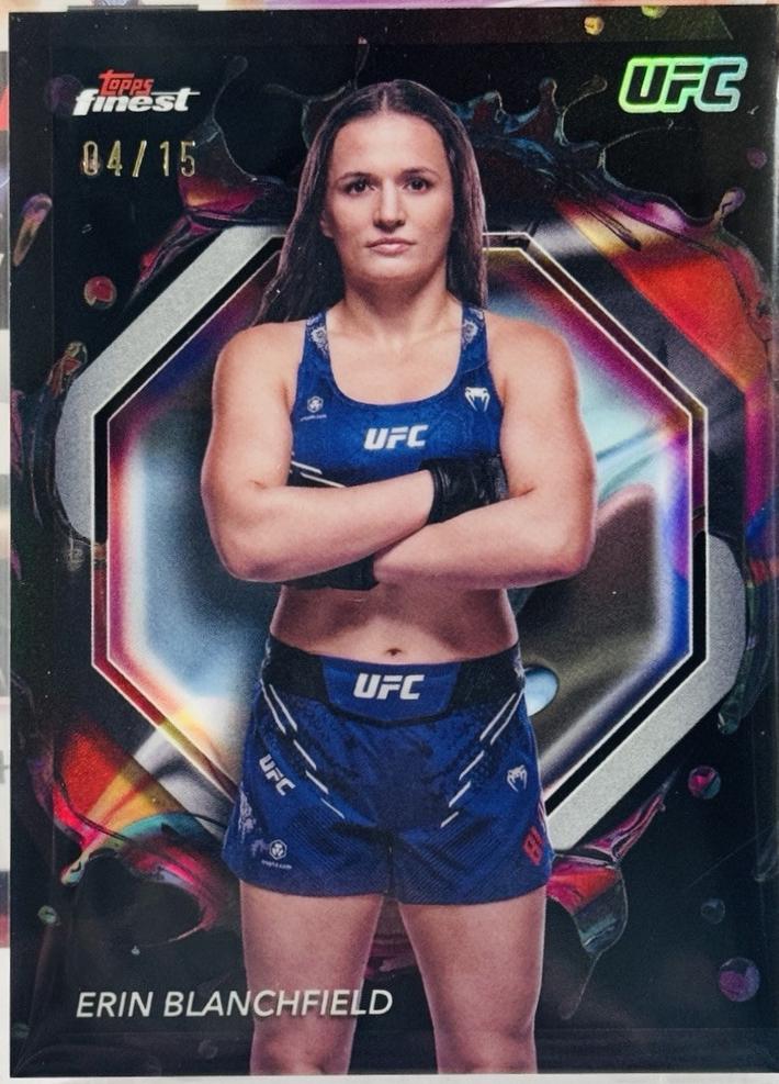 Erin Blanchfield 2024 Topps Finest UFC Base Rare #205 Superfractor