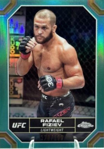 Rafael Fiziev 2024 Topps Chrome UFC Base #159 Aqua Refractor