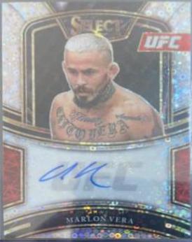 Marlon Vera 2021 Panini Select UFC Signatures #SG-MLV Disco Prizms