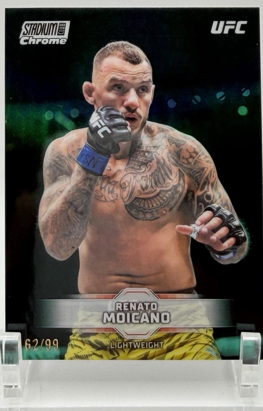 Renato Moicano 2026 Topps Stadium Club UFC Chrome Base #CB-115 Gold Minted Refractor