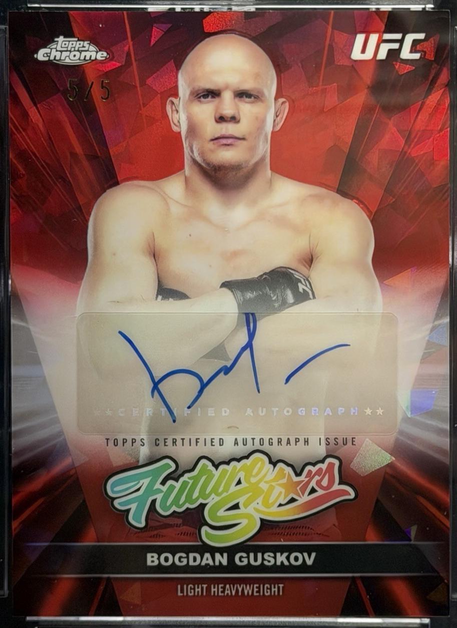 Bogdan Guskov 2026 Topps Chrome UFC Future Stars Autographs #FSA-BG Red Refractor