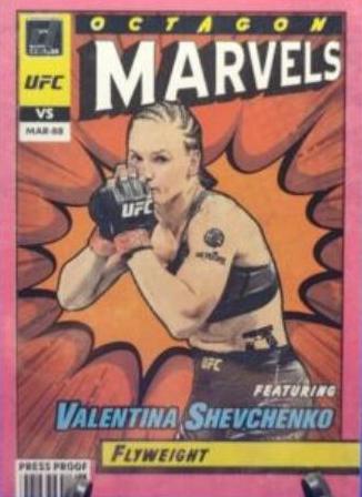 Valentina Shevchenko 2022 Panini Donruss UFC Octagon Marvels #17 Press Proof