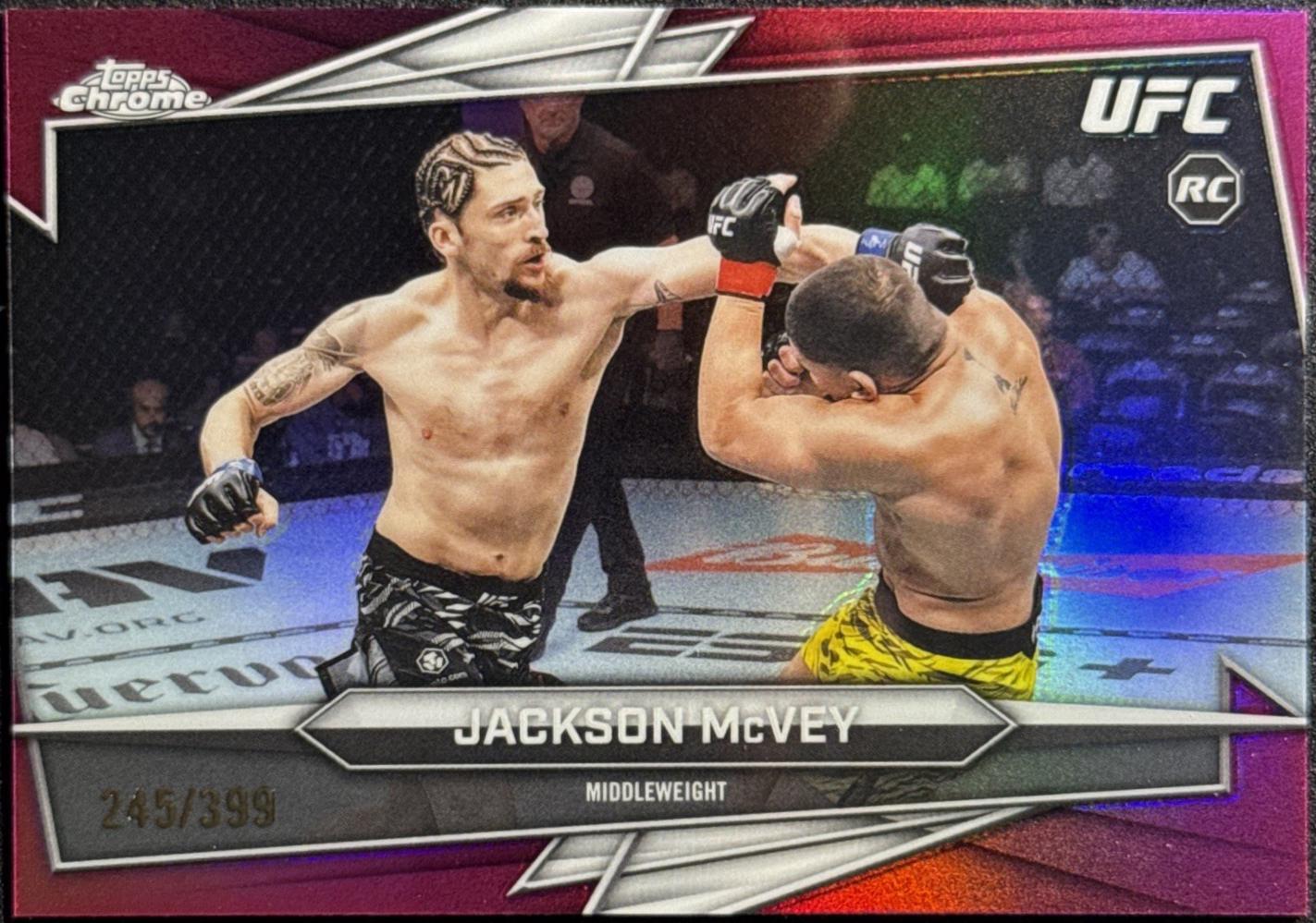 Jackson McVey 2026 Topps Chrome UFC Base #133 Magenta Refractor