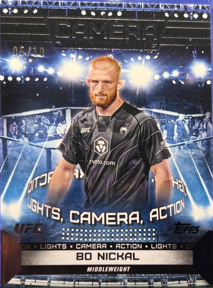 Bo Nickal 2024 Topps Knockout UFC Camera (Lights, Camera, Action) #CAM-5 Black