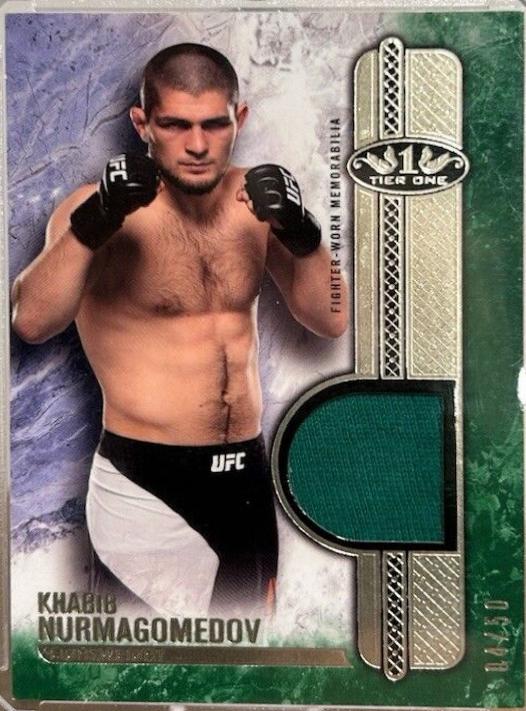 Khabib Nurmagomedov 2017 Topps UFC Knockout Tier One Relics #T1R-KN Green