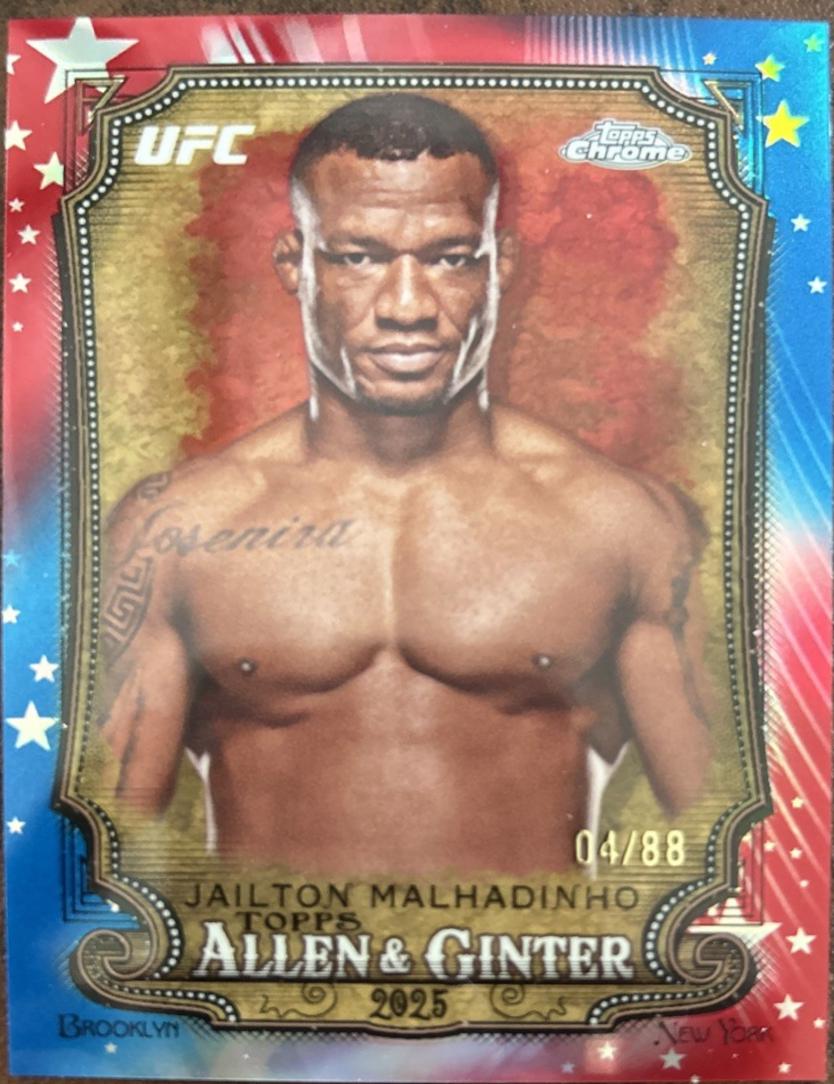 Jailton Almeida 2025 Topps Chrome UFC Allen & Ginter #AAG-22 Red White Blue Refractor
