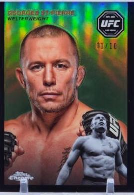 Georges St-Pierre 2024 Topps Chrome UFC 1954 Topps #FFT-1 Black Refractor