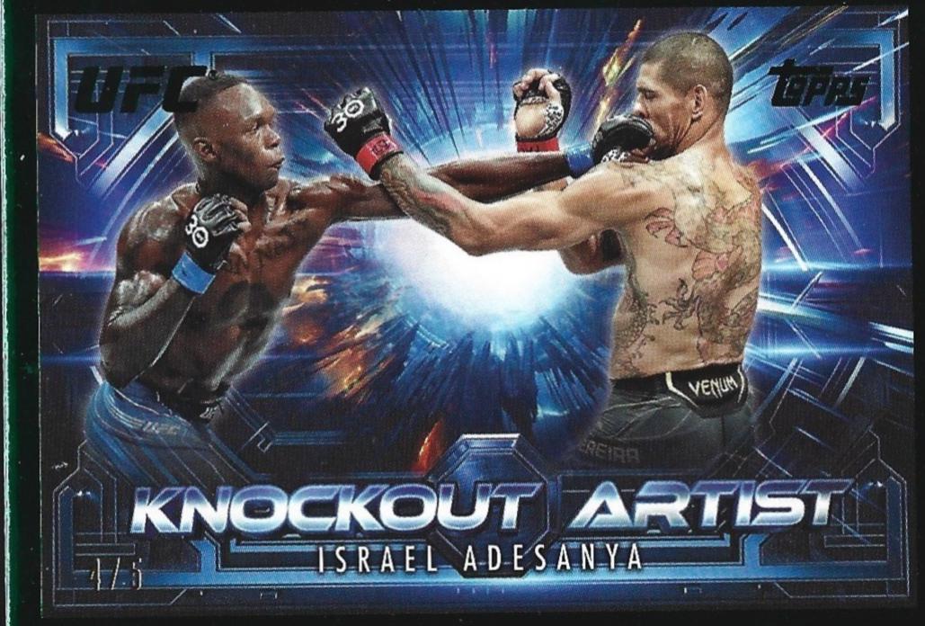 Israel Adesanya 2025 Topps Knockout UFC Knockout Artists #KA-5 Emerald