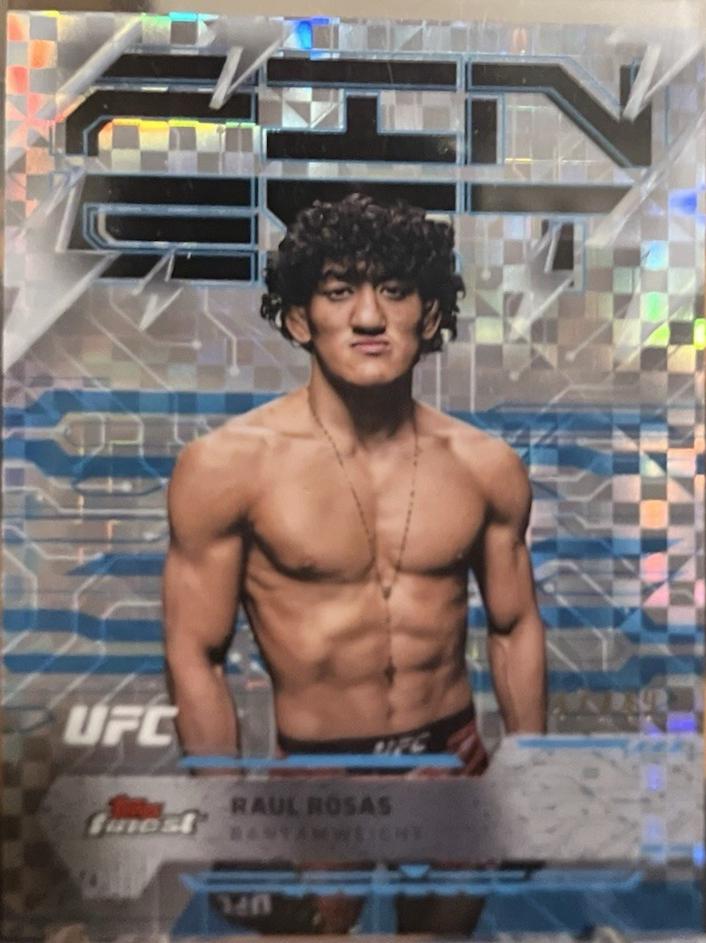 Raul Rosas 2025 Topps Finest UFC Base Rare #220 Purple Checkerboard Refractor