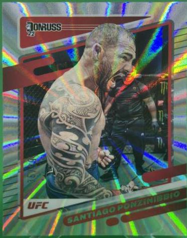 Santiago Ponzinibbio 2022 Panini Donruss UFC Base #147 Laser
