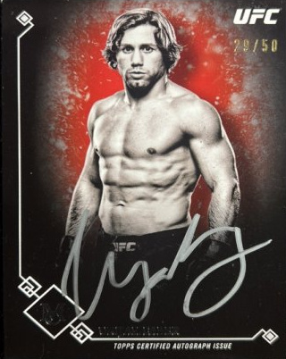Urijah Faber 2017 Topps Museum Collection UFC Museum Autographs #MA-UF Gold
