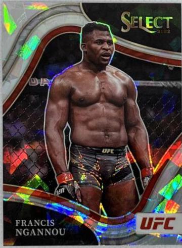Francis Ngannou 2022 Panini Select UFC Octagonside #239 Cracked Ice