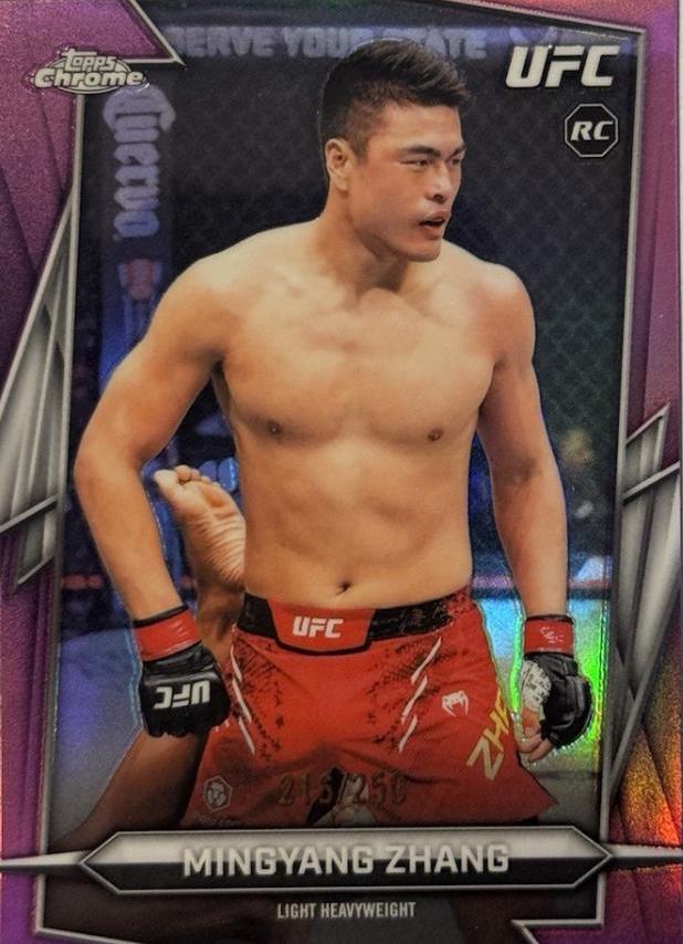Mingyang Zhang 2026 Topps Chrome UFC Base #177 Pink Refractor