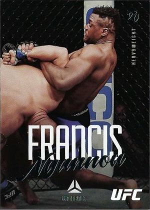 Francis Ngannou 2021 Panini Chronicles UFC Base Luminance #58 Platinum
