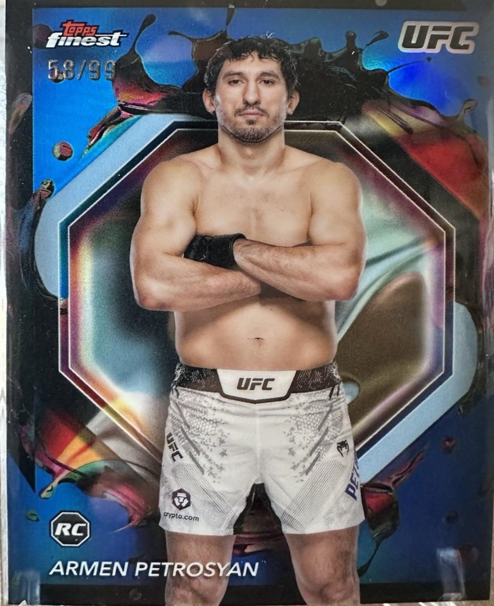 Armen Petrosyan 2024 Topps Finest UFC Base Rare #260 Blue Refractor