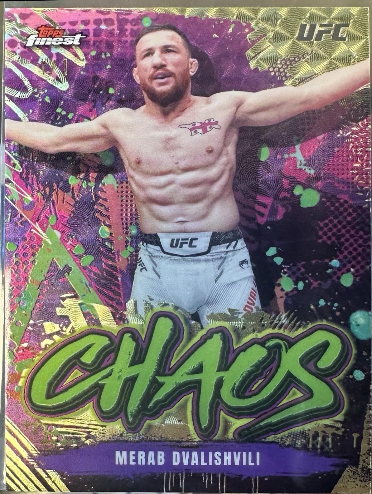 Merab Dvalishvili 2024 Topps Finest UFC Chaos #CHA-9 Superfractor