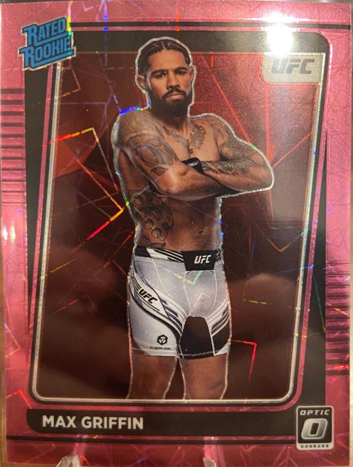 Max Griffin 2022 Panini Donruss Optic UFC Base #119 Pink Velocity