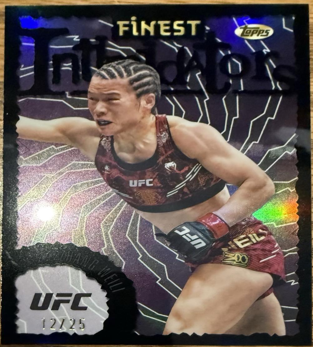 Zhang Weili 2024 Topps Finest UFC Intimidators #INT-27 Black Refractor