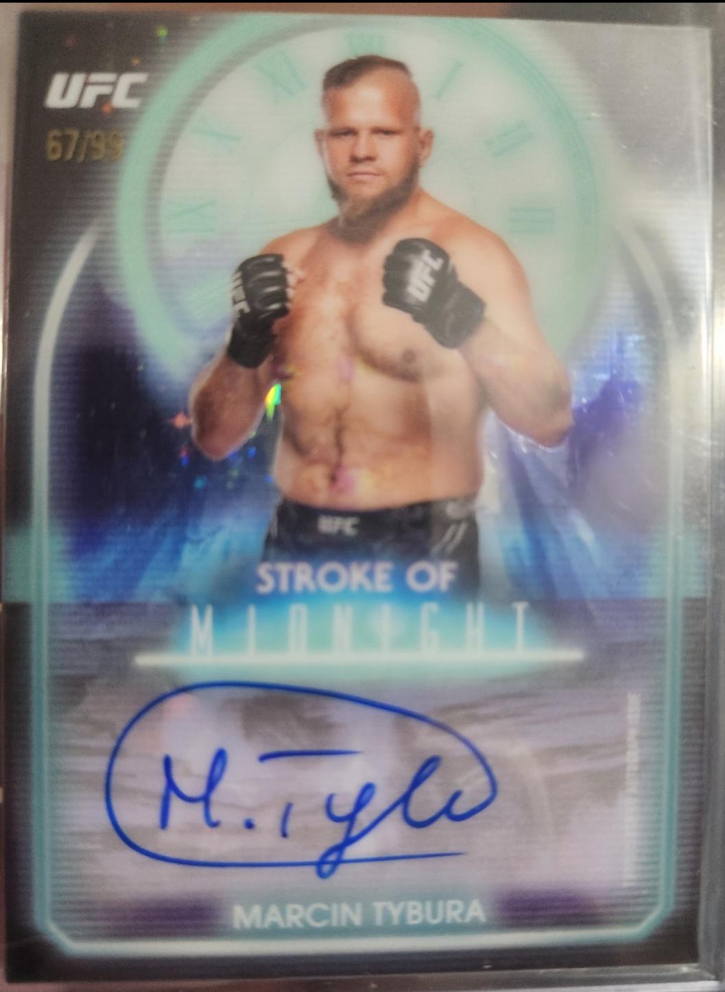 Marcin Tybura 2025 Topps Midnight UFC Stroke of Midnight Autographs #SMA-MT Twilight