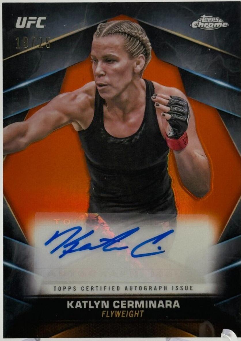 Katlyn Cerminara 2024 Topps Chrome UFC Chrome Veteran Autographs #CVA-KCH Orange Refractor