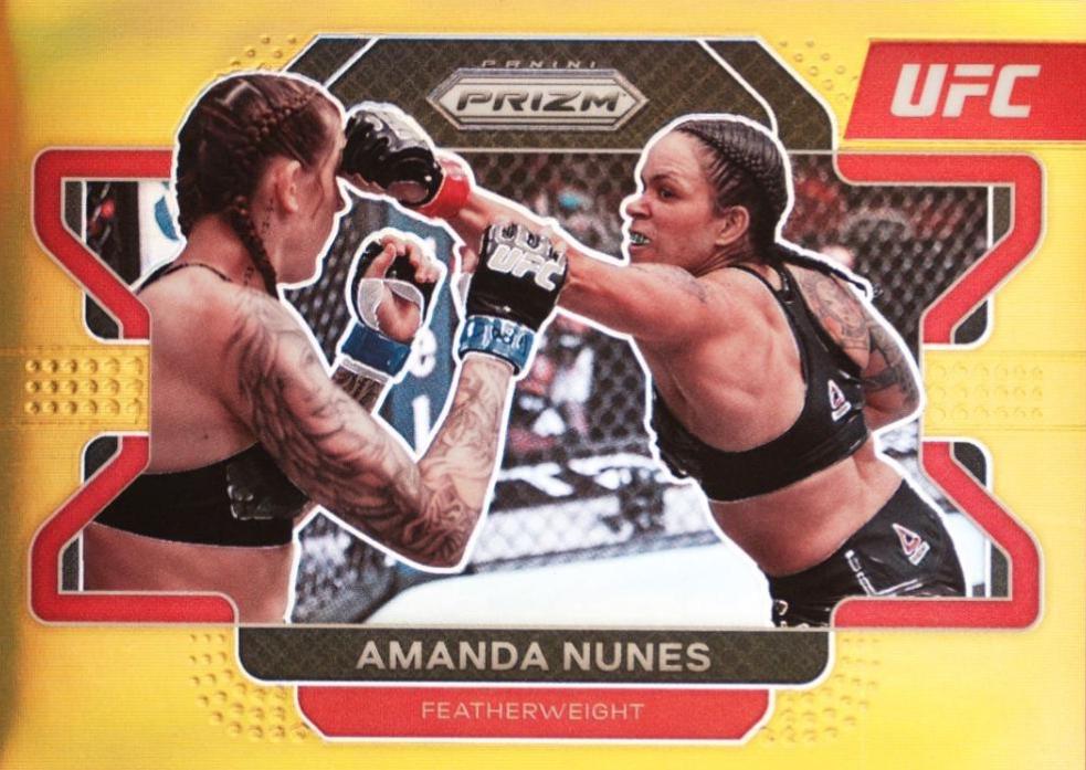 Amanda Nunes 2022 Panini Prizm UFC Base #65 Gold