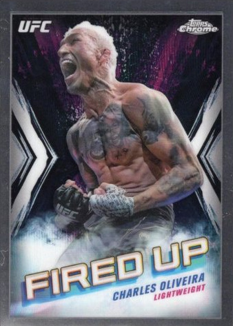 Charles Oliveira 2024 Topps Chrome UFC Fired Up #FDP-16 Superfractor