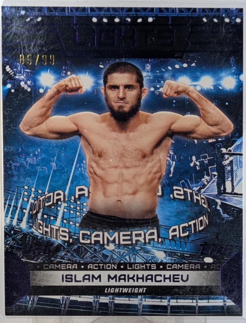 Islam Makhachev 2024 Topps Knockout UFC Lights (Lights, Camera, Action) #LTS-1 Purple