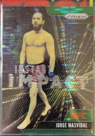 Jorge Masvidal 2021 Panini Prizm UFC Instant Impact #10 Green Pulsar