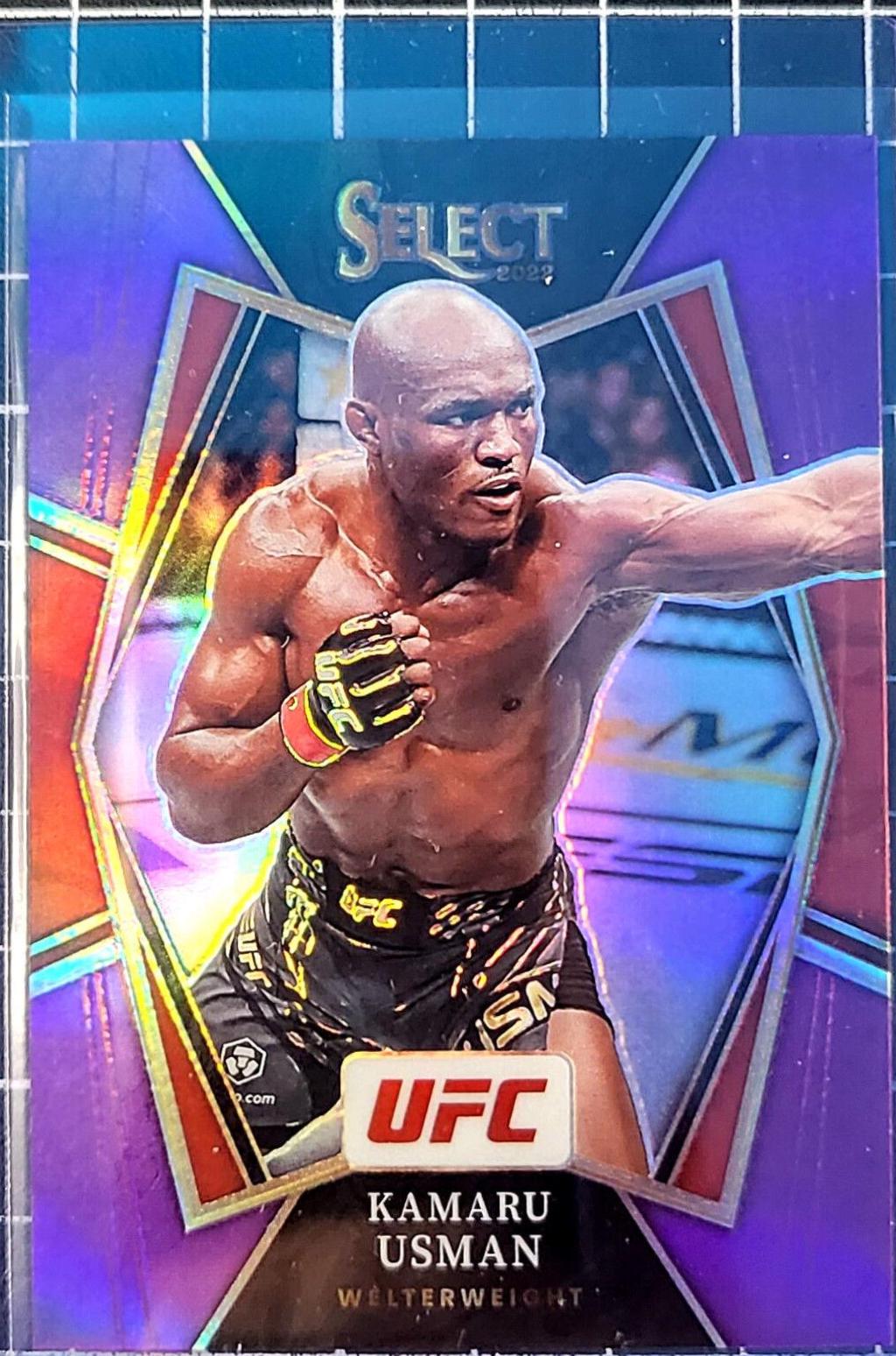 Kamaru Usman 2022 Panini Select UFC Premier Level #101 Purple