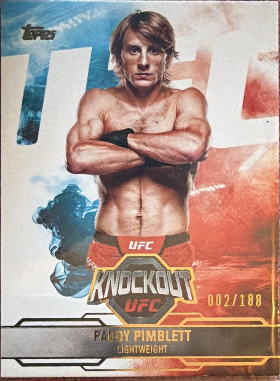 Paddy Pimblett 2025 Topps Knockout UFC Base #48 Gold